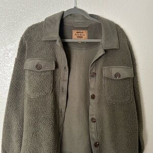 Pink Rose Green Lightweight Shirt Jacket